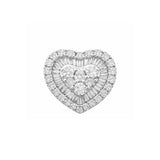 Earrings | Heart-Full Diamond, 18k White Gold | Martinela