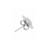Earrings | Heart-Full Diamond, 18k White Gold | Martinela