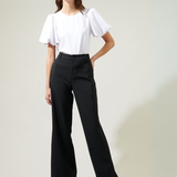 MODERN MINIMALIST BUBBLE SLEEVE BLOUSE MARAH FOR WOMEN - WHITE