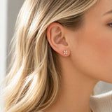 Earrings | Clover Diamond, 18k Yellow Gold | Martinela